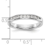 14K White Gold 9-Stone 1/3 carat Round Diamond Complete Channel Band