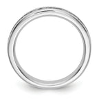 14K White Gold 9-Stone 1/2 carat Round Diamond Complete Channel Band