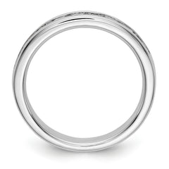 14K White Gold 9-Stone 1/2 carat Round Diamond Complete Channel Band - 6