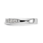 14K White Gold 9-Stone 1/2 carat Round Diamond Complete Channel Band