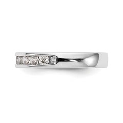 14K White Gold 9-Stone 1/2 carat Round Diamond Complete Channel Band - 6