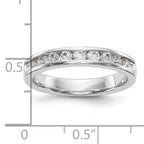 14K White Gold 9-Stone 1/2 carat Round Diamond Complete Channel Band