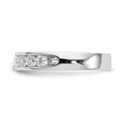 14K White Gold 9-Stone 3/4 carat Round Diamond Complete Channel Band