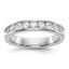 14K White Gold 9-Stone 3/4 carat Round Diamond Complete Channel Band