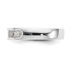 14K White Gold 9-Stone 7/8 carat Round Diamond Complete Channel Band - 6
