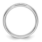 14K White Gold 9-Stone 1/4 carat Round Diamond Complete Channel Band