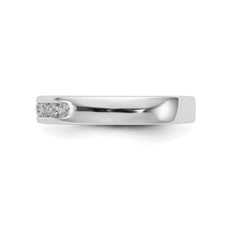 14K White Gold 9-Stone 1/4 carat Round Diamond Complete Channel Band - 6
