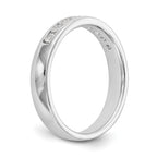14K White Gold 9-Stone 1/4 carat Round Diamond Complete Channel Band