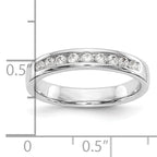 14K White Gold 9-Stone 1/4 carat Round Diamond Complete Channel Band