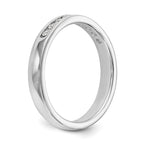 14K White Gold 9-Stone 1/3 carat Round Diamond Complete Channel Band
