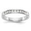 14K White Gold 9-Stone 1/3 carat Round Diamond Complete Channel Band