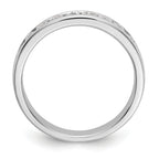 14K White Gold 9-Stone 1/2 carat Round Diamond Complete Channel Band