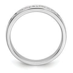 14K White Gold 9-Stone 1/2 carat Round Diamond Complete Channel Band