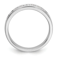 14K White Gold 9-Stone 1/2 carat Round Diamond Complete Channel Band - 6