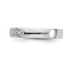 14K White Gold 9-Stone 1/2 carat Round Diamond Complete Channel Band - 6