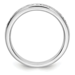 14K White Gold 9-Stone 3/4 carat Round Diamond Complete Channel Band - 6
