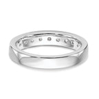 14K White Gold 9-Stone 3/4 carat Round Diamond Complete Channel Band
