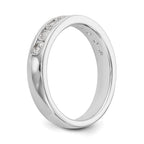 14K White Gold 9-Stone 3/4 carat Round Diamond Complete Channel Band