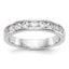 14K White Gold 9-Stone 3/4 carat Round Diamond Complete Channel Band