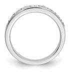 14K White Gold 9-Stone 7/8 carat Round Diamond Complete Channel Band