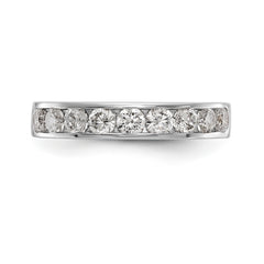 14K White Gold 9-Stone 7/8 carat Round Diamond Complete Channel Band - 6