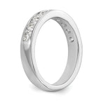 14K White Gold 9-Stone 7/8 carat Round Diamond Complete Channel Band