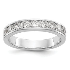 14K White Gold 9-Stone 7/8 carat Round Diamond Complete Channel Band - 6