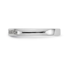 14K White Gold 9-Stone 1/5 carat Round Diamond Complete Channel Band - 6