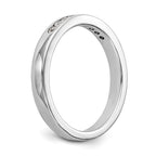 14K White Gold 9-Stone 1/5 carat Round Diamond Complete Channel Band