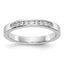 14K White Gold 9-Stone 1/5 carat Round Diamond Complete Channel Band
