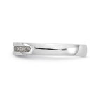 14K White Gold 9-Stone 1/4 carat Round Diamond Complete Channel Band