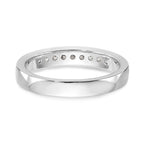 14K White Gold 9-Stone 1/4 carat Round Diamond Complete Channel Band