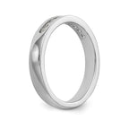 14K White Gold 9-Stone 1/4 carat Round Diamond Complete Channel Band