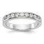 14K White Gold 9-Stone 1/2 carat Round Diamond Complete Channel Band