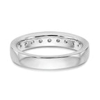 14K White Gold 9-Stone 1/2 carat Round Diamond Complete Channel Band