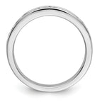 14K White Gold 9-Stone 3/4 carat Round Diamond Complete Channel Band