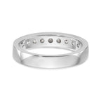14K White Gold 9-Stone 3/4 carat Round Diamond Complete Channel Band