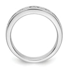 14K White Gold 9-Stone 7/8 carat Round Diamond Complete Channel Band