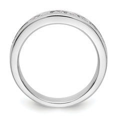 14K White Gold 9-Stone 7/8 carat Round Diamond Complete Channel Band - 6