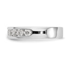 14K White Gold 9-Stone 7/8 carat Round Diamond Complete Channel Band