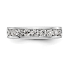 14K White Gold 9-Stone 7/8 carat Round Diamond Complete Channel Band - 6