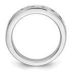 14K White Gold 9-Stone 1.3 carat Round Diamond Complete Channel Band