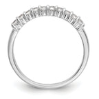14K White Gold 11-Stone Shared Prong 1/3 carat Complete Round Diamond Band