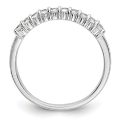 14K White Gold 11-Stone Shared Prong 1/3 carat Complete Round Diamond Band