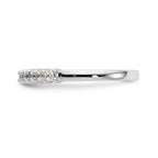 14K White Gold 11-Stone Shared Prong 1/3 carat Complete Round Diamond Band