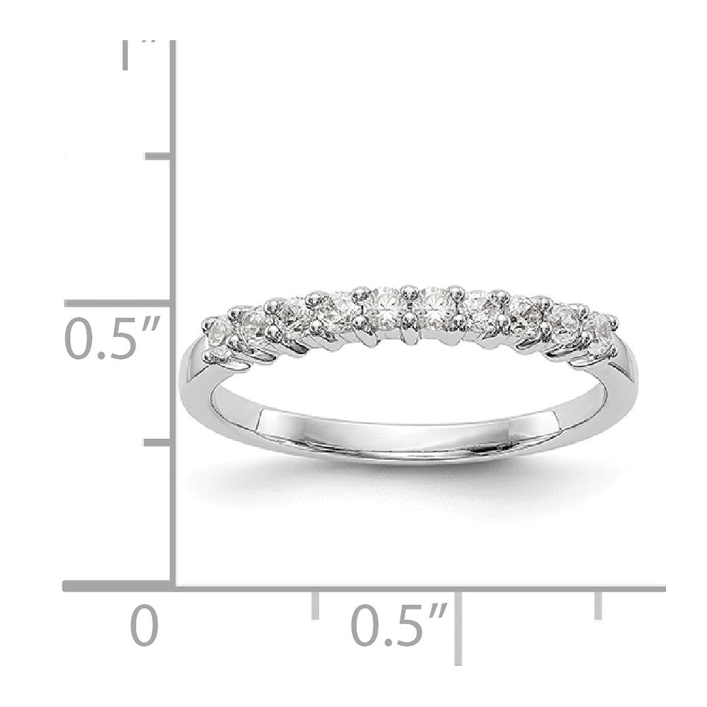 14K White Gold 10-Stone Diamond Band