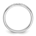 14K White Gold 10-Stone 1/5 carat Round Diamond Complete Channel Band
