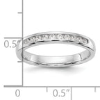 14K White Gold 10-Stone 1/5 carat Round Diamond Complete Channel Band