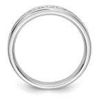 14K White Gold 10-Stone 1/3 carat Round Diamond Complete Channel Band