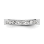 14K White Gold 10-Stone 1/3 carat Round Diamond Complete Channel Band